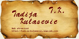 Tadija Kulašević vizit kartica